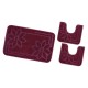 TAPPETO BAGNO 'MOOREA' set 3 pezzi - vinaccia (CF 1)