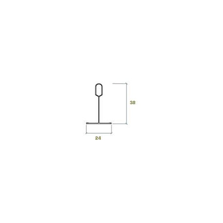 PROFILO INTERMEDIO 38*24 H600 NEW LOCK PER PANNELLI FIBRA