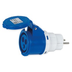 ADATTATORE CEE IP20 SPINA SCHUCO 1 PRESA 2P+T16A 230V FANTON