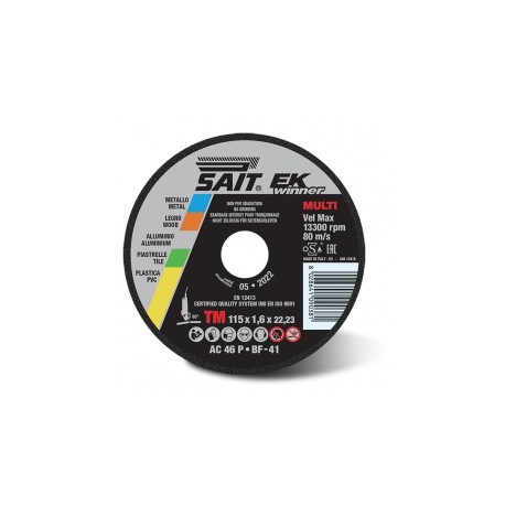 SAIT DISCO METALLO-PVC-PIASTR.SAITEKO-TM 115X1.6X22,23