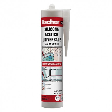 SILICONE ACETICO TRASPARENTE. ML 280 'FISCHER
