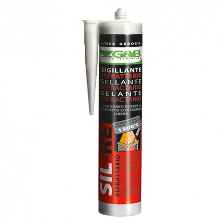 SILICONE REFRATTARIO 1500 GRIGIO SCURO CARTUCCIA DA 310 ML.