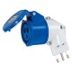 ADATTATORE CEE SPINA 2P+T16A + 1PRESA 2P+T16A 230V