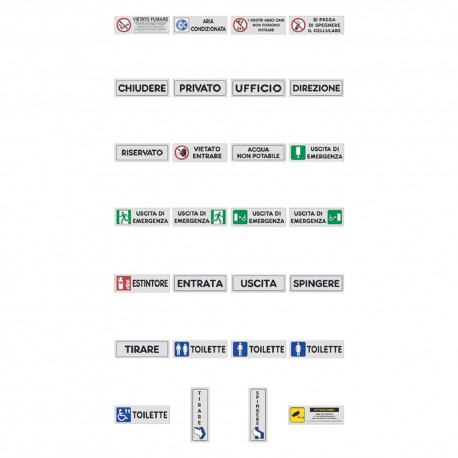 ETICHETTA SEGNALETICA UFFICIO (PZ 10)