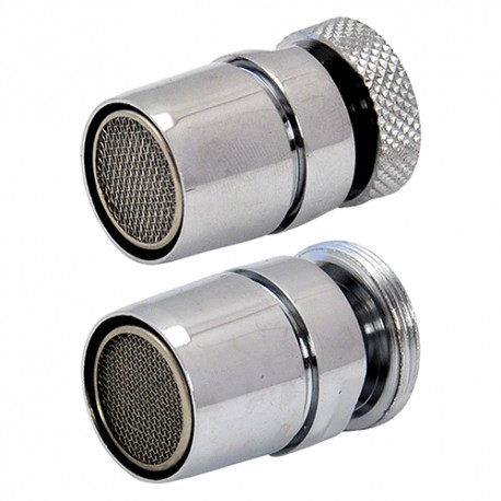 AERATORE C/SNODO FILETTATO M. MM 24*1 OTTONE CROMATO