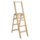 SGABELLO CON BARRA DI APPOGGIO 'SCALETTA' 4 gradini - col.naturale (PZ 1)