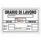 CARTELLO ORARIO DI LAVORO