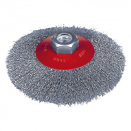 SPAZZOLA X SMERIGLIATRICE CONICA D.90 F.14 ACCIAIO ONDULATO 'SIT'