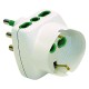 ADATTATORE TRIPLO 2+1 SCHUKO 2P+T10/16A SP. 2P+T16A VERTIC.