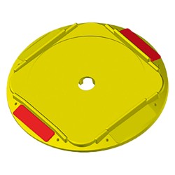 BASETTA INCAVO TONDO CON CATARIFRANGENTE cm 21,1 x 21,6 x h.2,2 (esterno) (PZ 1)
