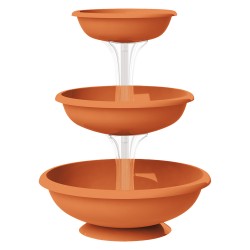 CIOTOLA PER FIORI 'FONTANA' Ã˜ cm 30/40/50 - terracotta (CF 1)