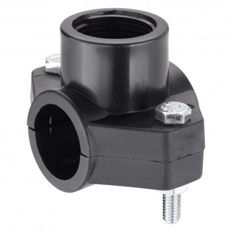 PRESA A STAFFA IN POLIPROPILENE Ã˜ 25 x 3/4 (2 bulloni) (PZ 25)