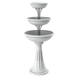 CIOTOLA PER FIORI CON COLONNA 'TREVI' Ã˜ cm 30/40/50 - cappuccino (CF 1)