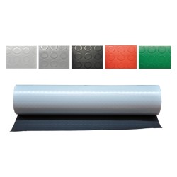 TAPPETO A BOLLE 1X25 MTR GRIGIO SPESSORE 1MM