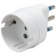 SPINA ADATTATORE 16A 2 P + T PRESA DI SICUREZZA 10 A2P + T BIANCO *IT DE*