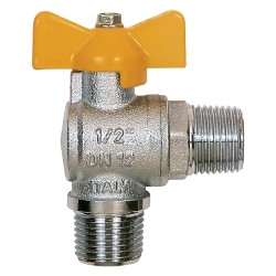 RUBINETTO A SFERA PER GAS A SQUADRA 1/2 MM (PZ 4)
