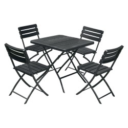 SET GIARDINO IN POLIETILENE ALTA DENSITA 'GAVOI' colore nero (CF 1)