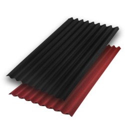 LASTRA BITUMATA MONOSTRATO COLORATA 'BASE' colore rosso - cm. 85,5 x 200 (PZ 1)