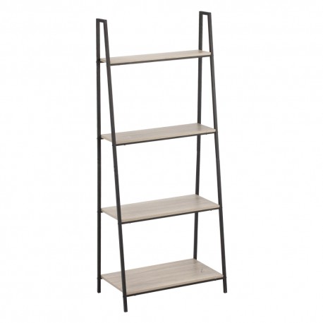 SCAFFALE ORGANIZER IN METALLO E LEGNO cm 60 x 35 x H 148 - 4 ripiani (PZ 1)