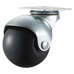 RUOTA PER MOBILI Ã¸ 50 - piastra mm 38 x 38 - capacitÃ  kg 30 - pz 2. (BL 1)