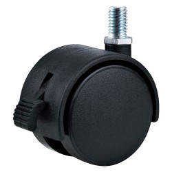 RUOTA PER MOBILI DOPPIA Ã¸ 40 - perno MA8 - capacitÃ  kg 25 - pz 2 BL (BL 1)