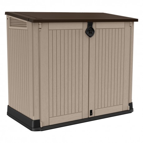 BAULE PORTA ATTREZZI DA ESTERNO 'STORE IT OUT MIDI' cm.132 x 71,5 x H.113,5 beige/marr. (PZ 1)