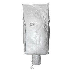 SACCONE IN POLIPROPILENE CON VALVOLA DI SCARICO 'BIG BAG' bocca di carico a caramella (PZ 1)