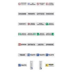 ETICHETTA SEGNALETICA USCITA A SINISTRA (PZ 10)