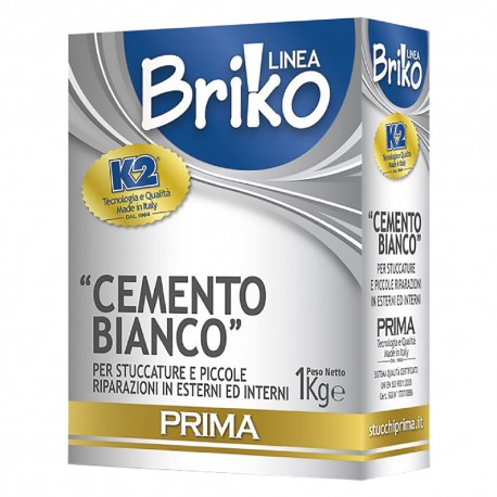 CEMENTO BIANCO IN POLVERE 'BRIKO K2' Kg. 1 - scatola (PZ 12)