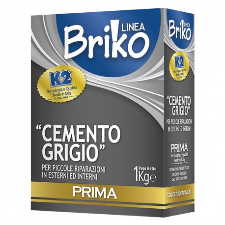 CEMENTO GRIGIO IN POLVERE 'BRIKO K2' Kg. 4 - sacchetta (PZ 4)