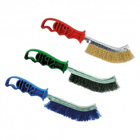 SPAZZOLA A MANO CURVA 'SPID' acciaio inox (PZ 1)