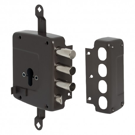 SERRATURA DA APPLICARE TRIPLICE PER LEGNO ART. 561 E 60 Dx (PZ 1)