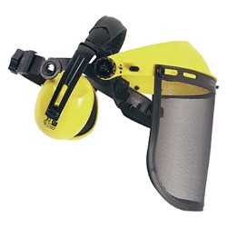 VISIERA CON SCHERMO A RETE E CUFFIE schermo in rete (PZ 1)