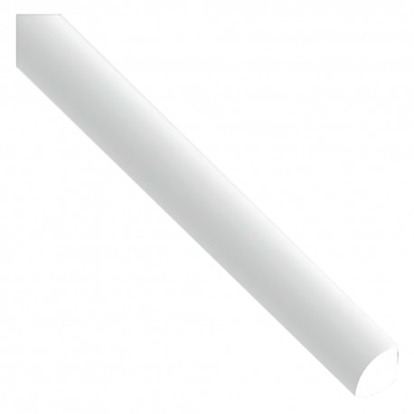PROFILO TONDO AUTOADESIVO PER ANGOLI mm 14x14X1 - mt 2,6 satinato bianco (PZ 8)