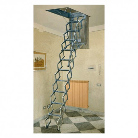 SCALA A PANTOGRAFO A SOFFITTO cm 70x100x H.mt 3 - 11 gr. (PZ 1)
