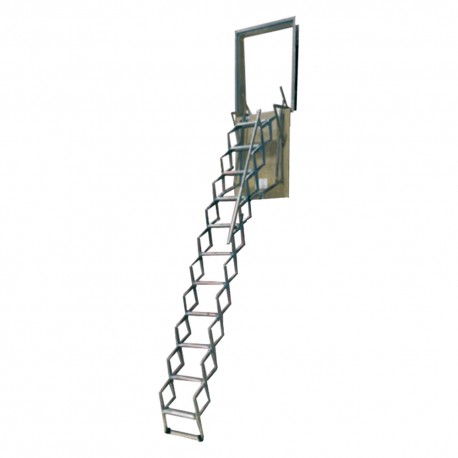 SCALA A PANTOGRAFO A PARETE 70 x 100 x H. 3 mt. -11 gr. (PZ 1)
