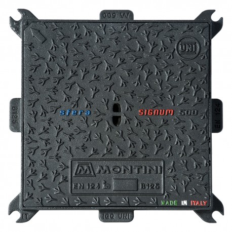CHIUSINO IN GHISA CLASSE B125 SIGNUM - 30 x 30 - Kg 6,7 (PZ 1)