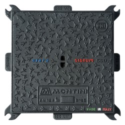 CHIUSINO IN GHISA CLASSE B125 SIGNUM - 40 x 40 - Kg 11 (PZ 1)