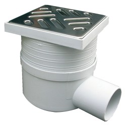 CHIUSINO SIFONATO TELESCOPICO cm 11 x 11 x h. 7-11 - attacco Ã˜ 50 mm (PZ 1)