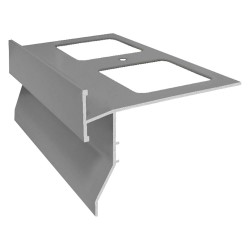 GOCCIOLATOIO PER BALCONI/TERRAZZE 'TOP' plastica - largh. 85 mm / lungh. 2,6 mt colore grigio (PZ 1)