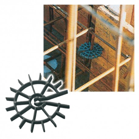 DISTANZIATORE PER CASSERO CIRCOLARE mm 60 x h.8 - per tondino min 6 max 12 mm (PZ 1000)