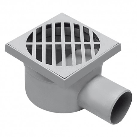 CHIUSINO SIFONATO cm 15 x 15 x h.7 - Ã˜ scarico laterale 50 mm (PZ 1)