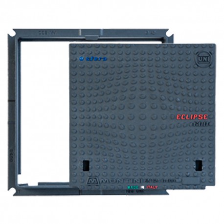 CHIUSINO IN GHISA CLASSE D400 ECLIPSE - 90 x 90 - Kg 95 (PZ 1)