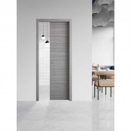 PORTA SCORREVOLE 'GINEVRA' cm 80 x 210 (88 x 214) - col. micro grigio (PZ 1)