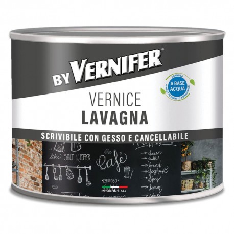 VERNICE ACRILICA BASE ACQUA LAVAGNA 'VERNIFER' Ml. 500 - antracite (4809) (PZ 1)