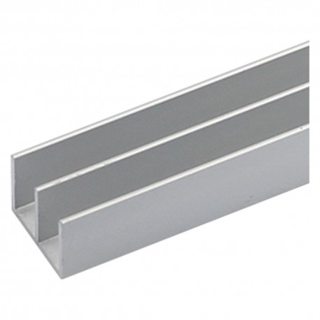 PROFILO PER FAI DA TE TIPO DOPPIA 'U' mm 16 x 12 x 1 - mt 2 col.argento (PZ 10)