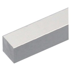 PROFILO PER FAI DA TE QUADRO PIENO mm 10 x 10 - mt 2 col.argento (PZ 8)