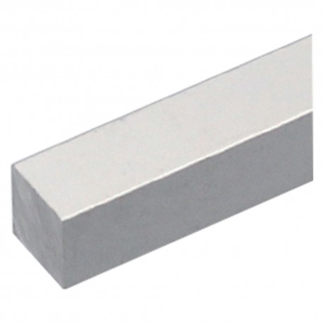 PROFILO PER FAI DA TE QUADRO PIENO mm 10 x 10 - mt 2 col.argento (PZ 8)