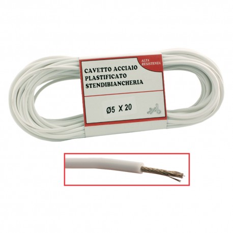 CAVETTO STENDIBIANCHERIA 'BIANCO L' Ã¸ 5 x mt 20 (RT 1)