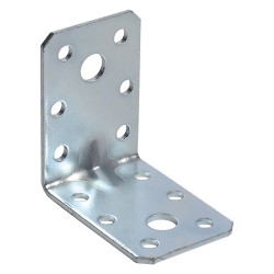 GIUNZIONE AD ANGOLO CON NERVATURA mm 100 x 100 x 90 - sp.2,5 cert.CE (PZ 1)